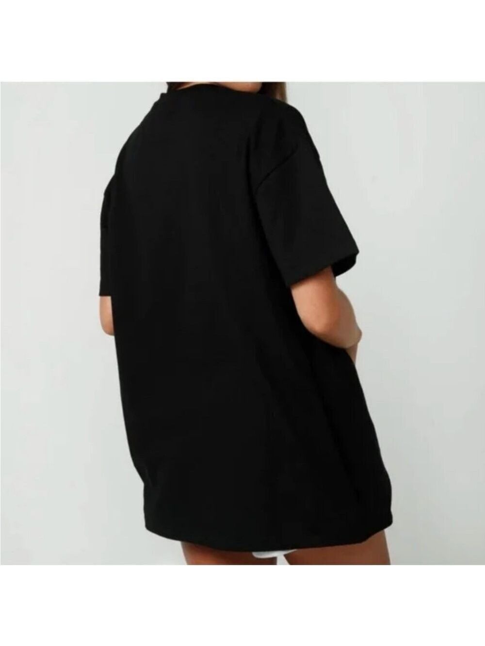 Jagger & Stone Oversized Black 100% Cotton Short Sleeve Tee - Picture 3 of 9